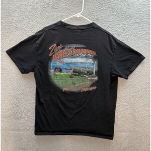Harley Davidson Shirt Adult XL Black Motorcycle Biker Nature Destination Grunge